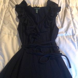 Ralph Lauren Navy cotton stretchy dress.
